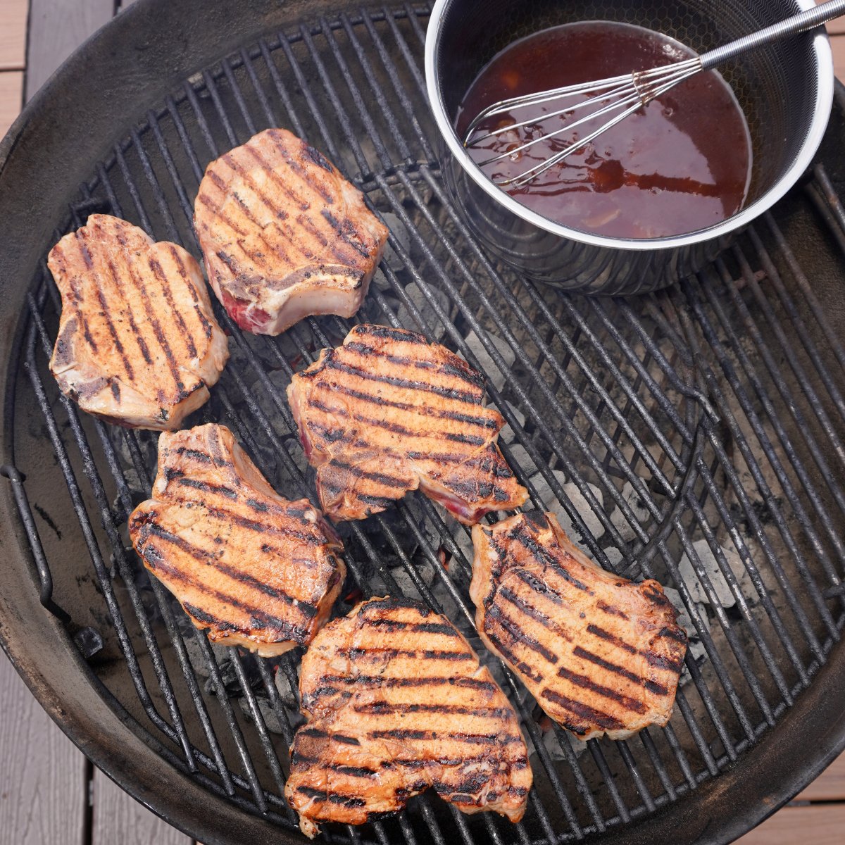 Peach and Bourbon Pork Chops