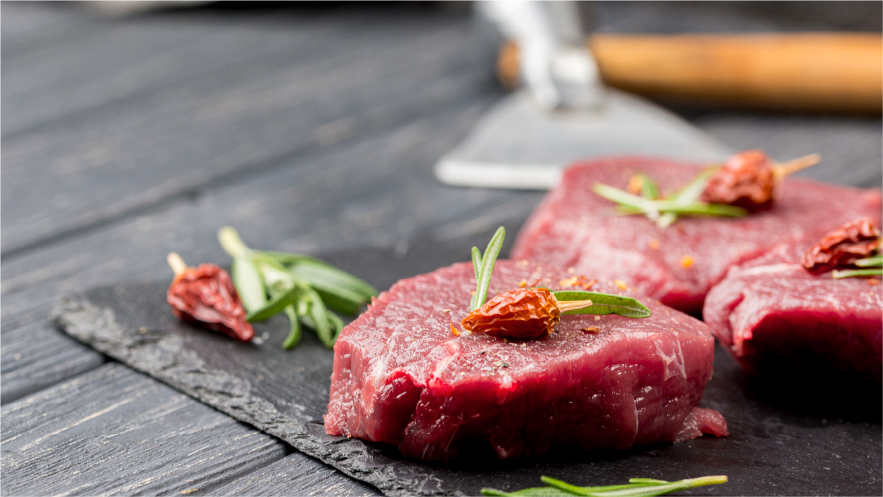 Raw Filet Mignon Steak Cut