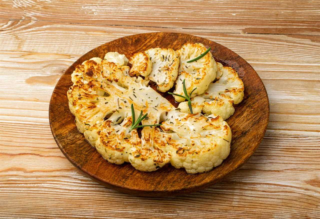 plated cauliflower steaks.