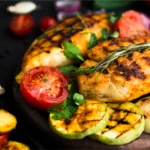 Grilled Chicken and Peaches