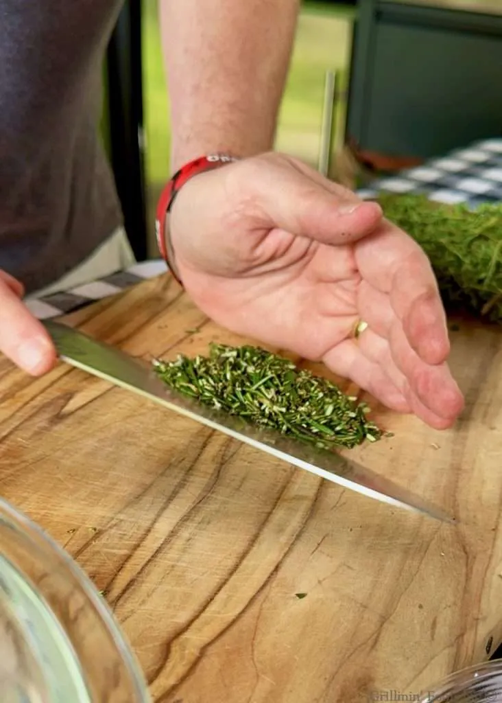 Chopping Rosemary