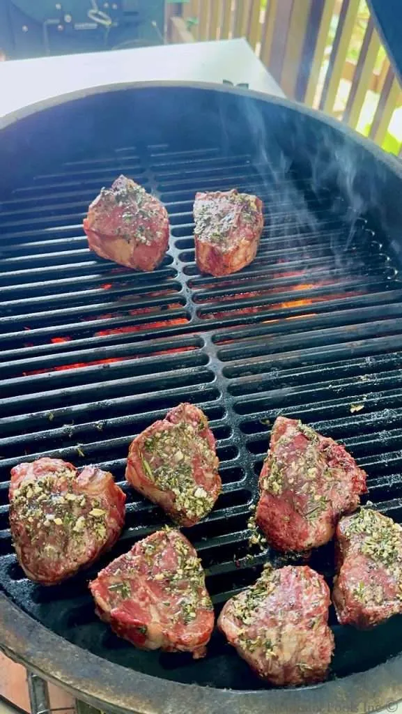 Searing the Grilled Mutton Chops