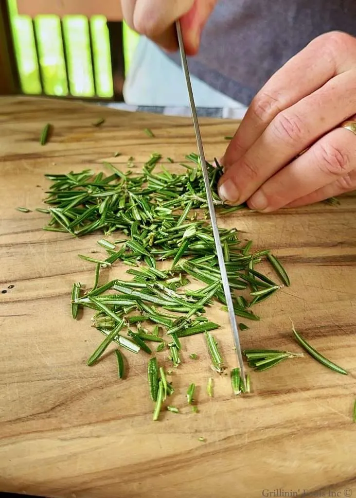 Chopping Rosemary