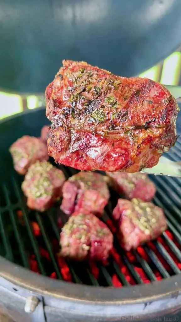 Searing the Mutton Chops