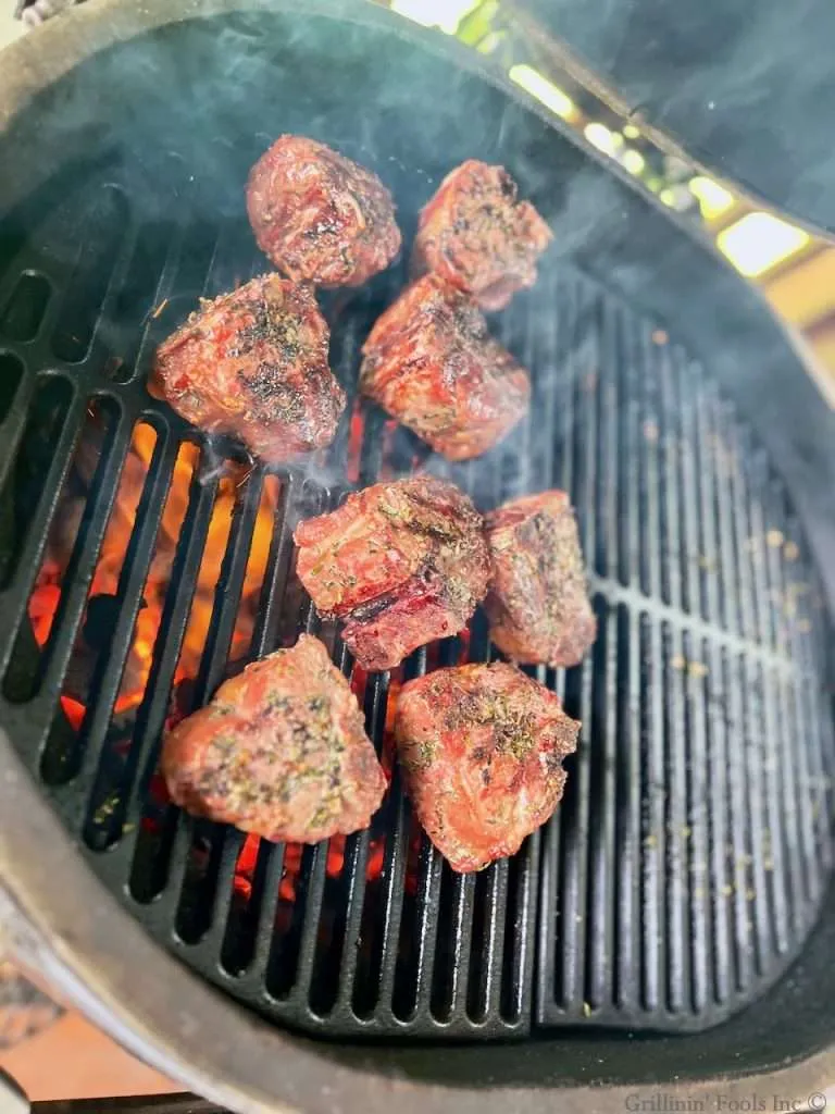 Searing the Mutton Chops