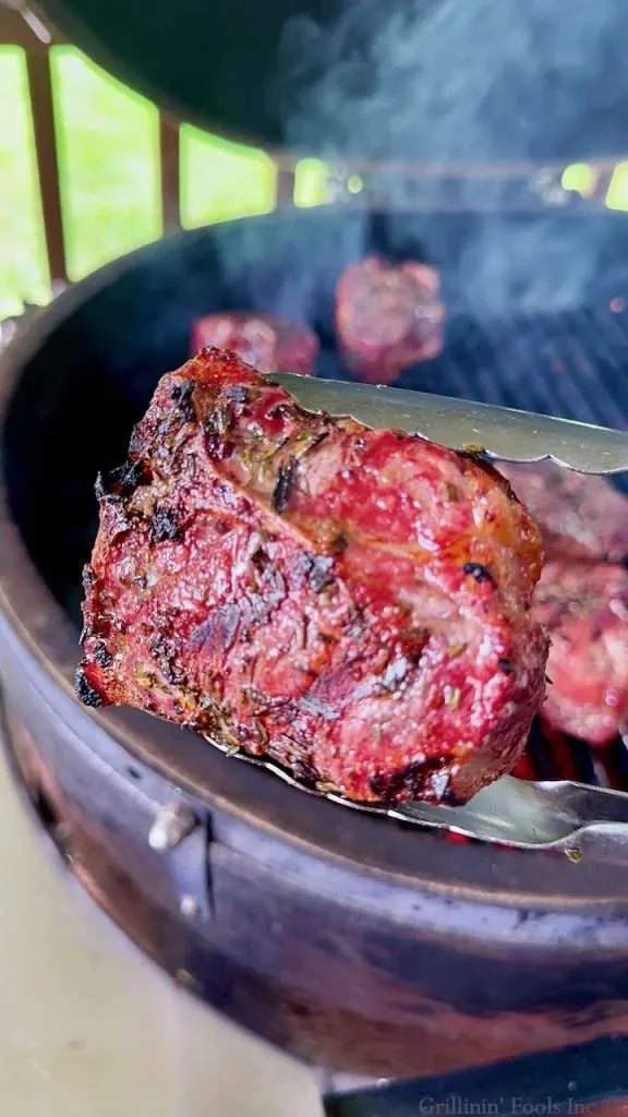 Searing the Mutton Chops