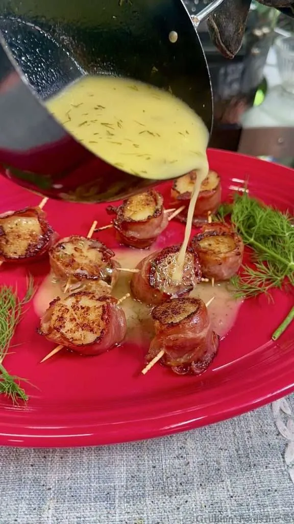 Grilled Scallops Recipe on a Cast Iron Griddle