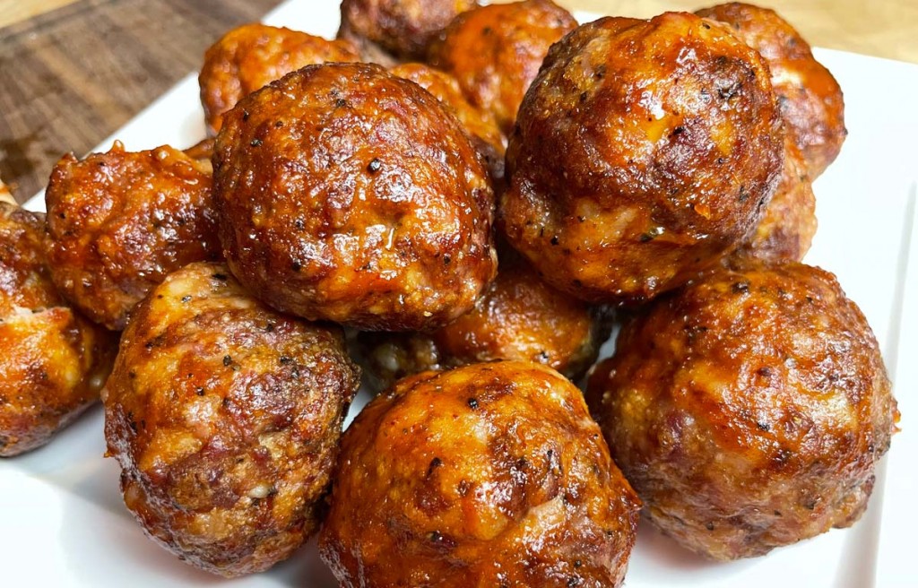 smoked barbecue meatballs