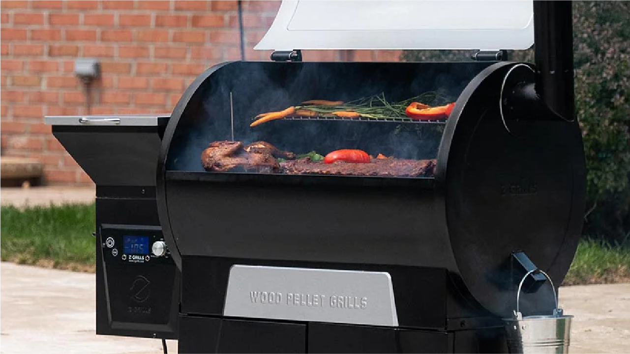 Grilling Food on Z Grills Flagship 700D4E Grill