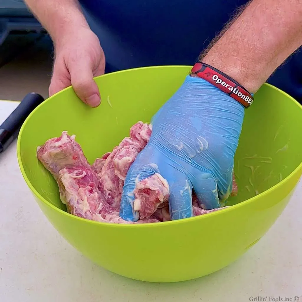 Coating the Ribs with Aioli