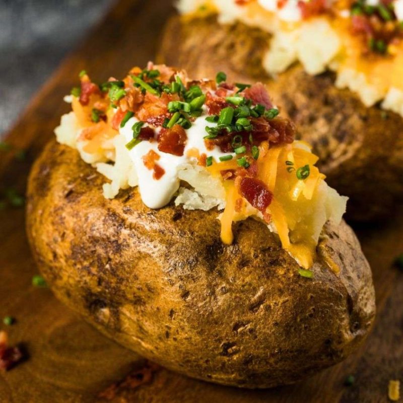 pellet-grill-smoked-baked-potatoes-Fall Recipes for the Grill and Smoker