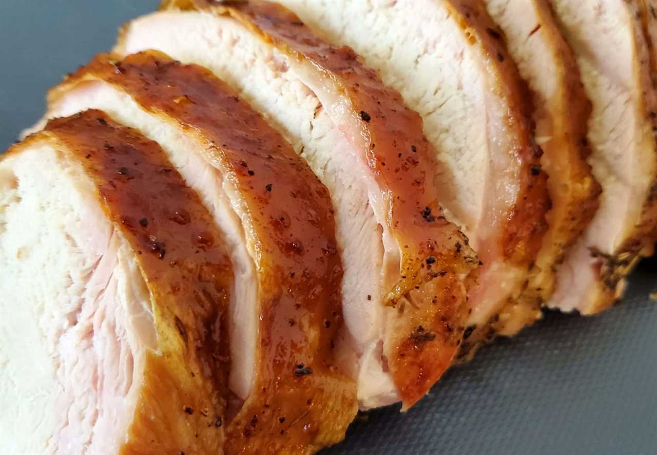 sliced turkey on cutting board