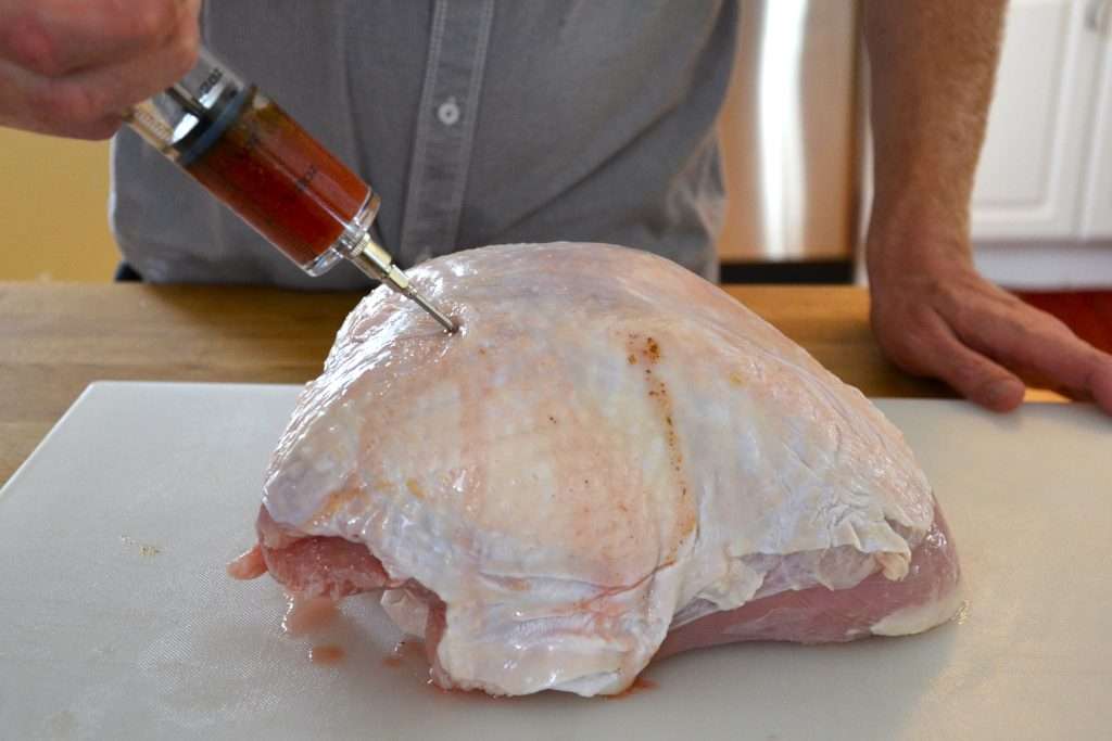 injecting whole turkey breast