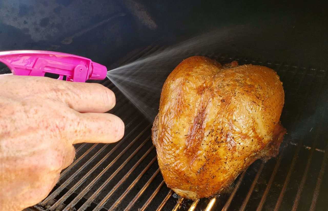 Spritzing a turkey 