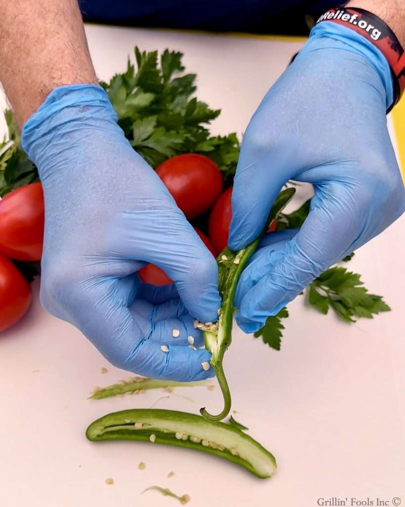 Deseeding a Jalapeño