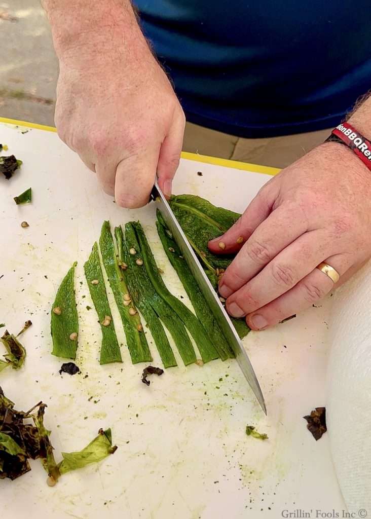 Slicing a Poblano Peppers