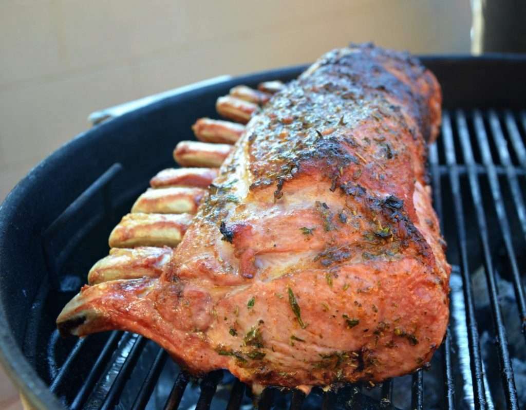 pork roast on grill