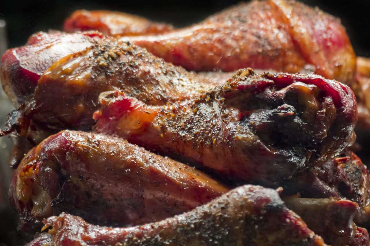 smoked-bourbon-brined-turkey-legs