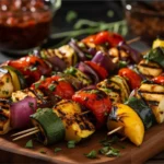 Grilled Beef Skewers with Chimichurri and Roasted Tomatoes Recipe