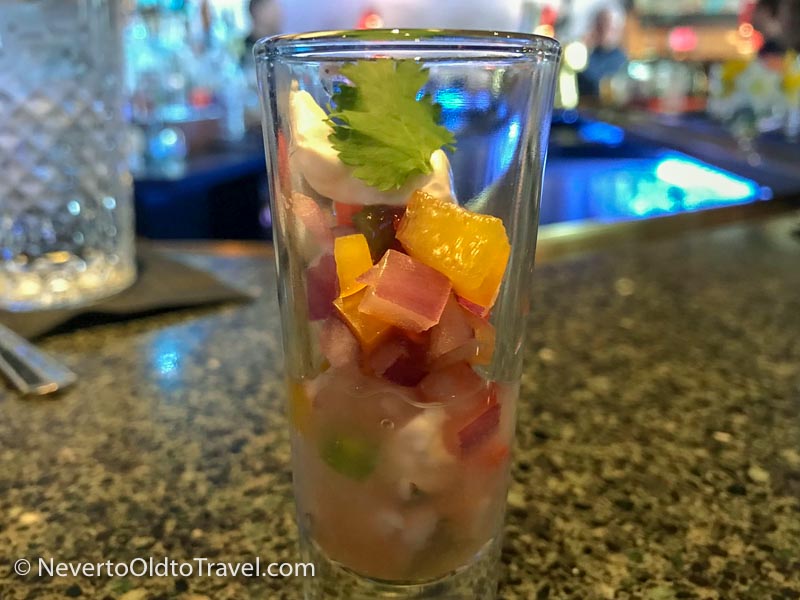 Shrimp Ceviche - Fort Wayne Food Tours - 2018 | Traveling4Food.com | Gary House