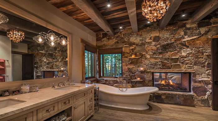 Rustic bathroom style