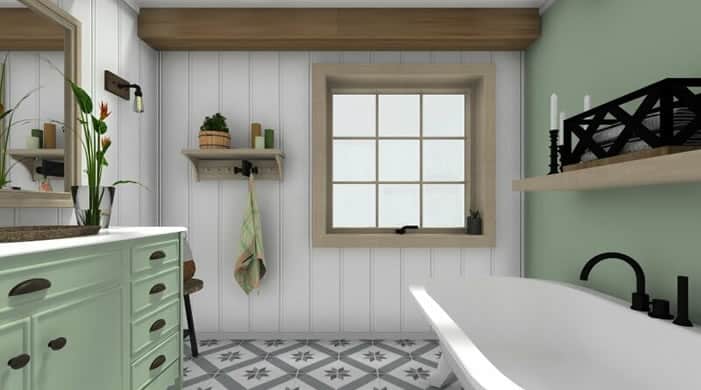 Farmhouse bathroom style