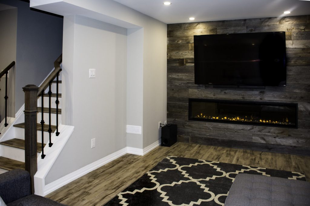 Finished Basement entertainment area