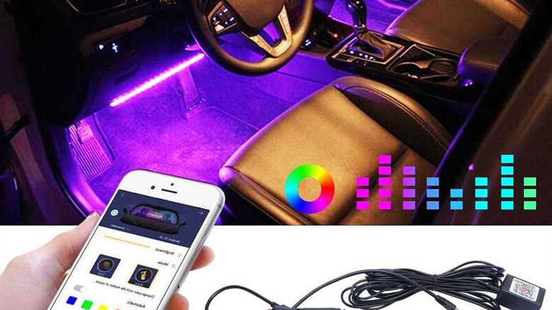 Bluetooth car interior lights with music sync