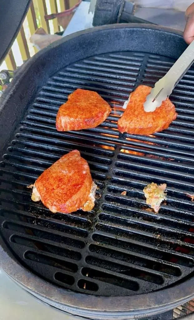 Grilled Stuffed Pork Chops