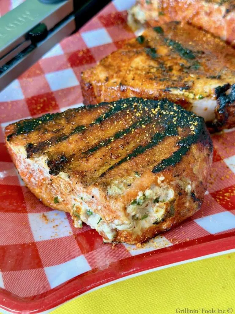 Grilled Stuffed Pork Chops