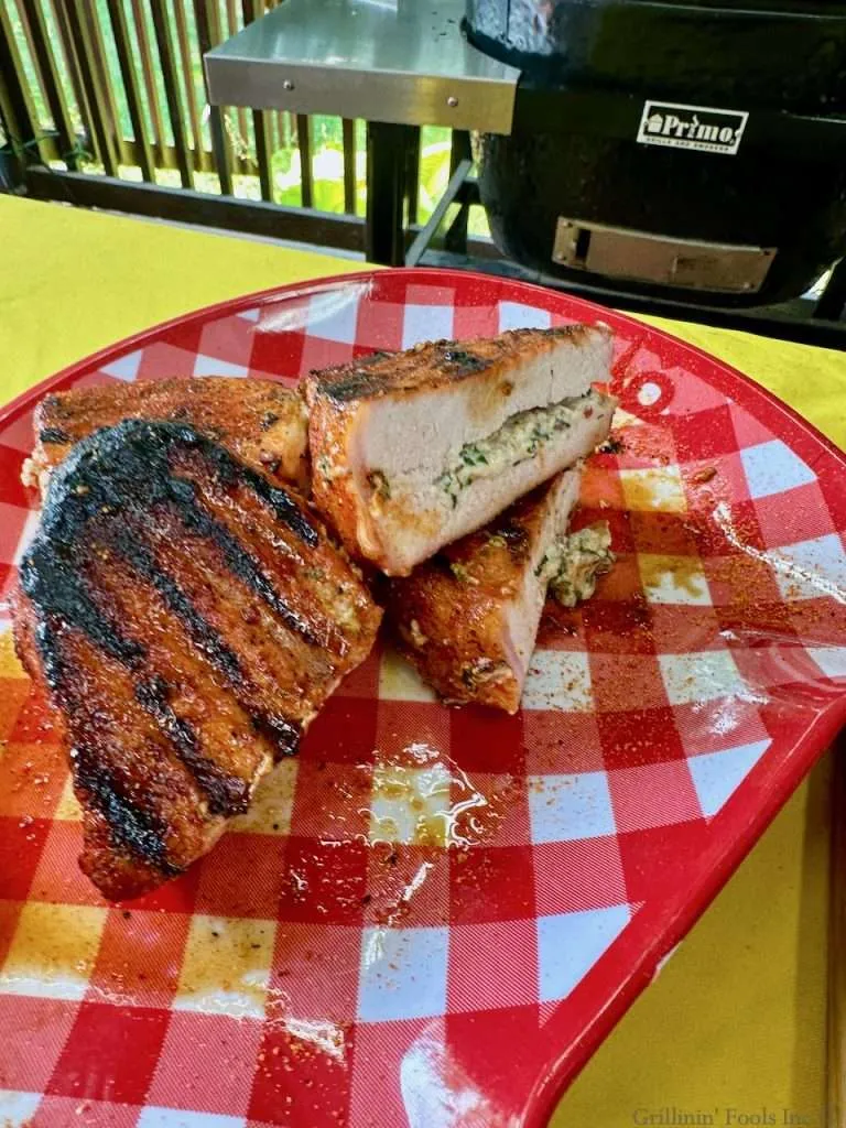 Grilled Stuffed Pork Chops