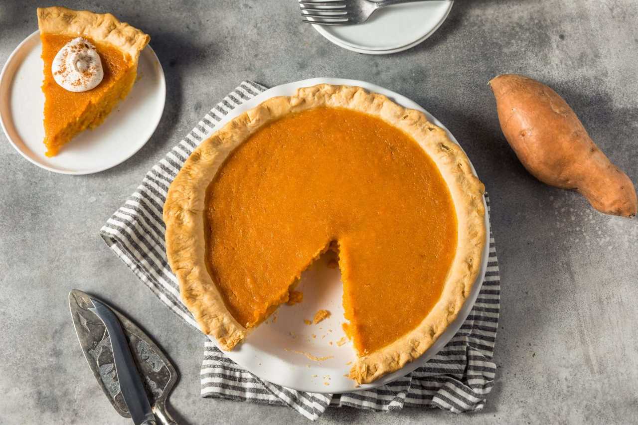 Sweet Potato Pie sliced