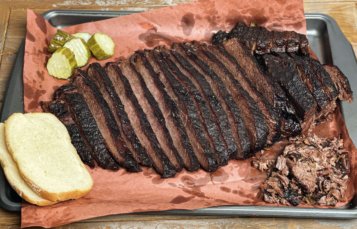 smoked brisket with sides