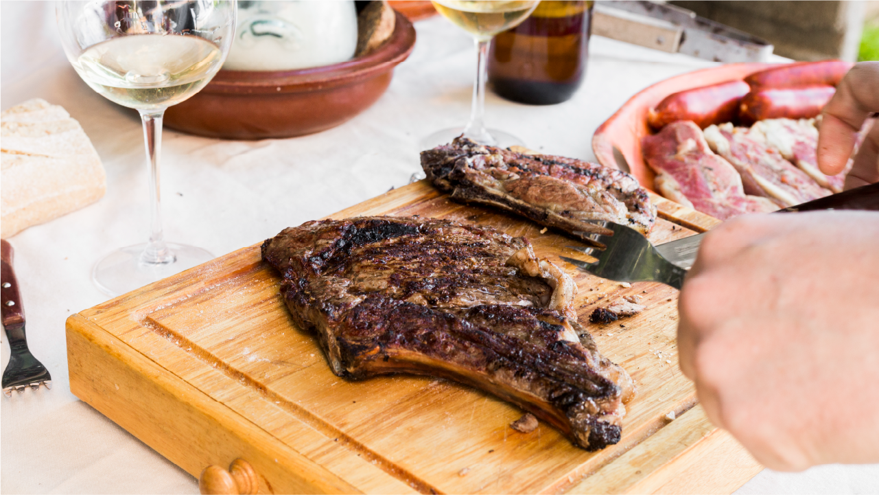 Rib Eye Meat cut for grilling