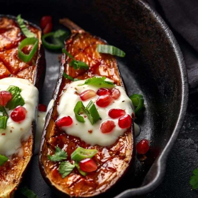 grilled-eggplant-with-yogurt-sauce