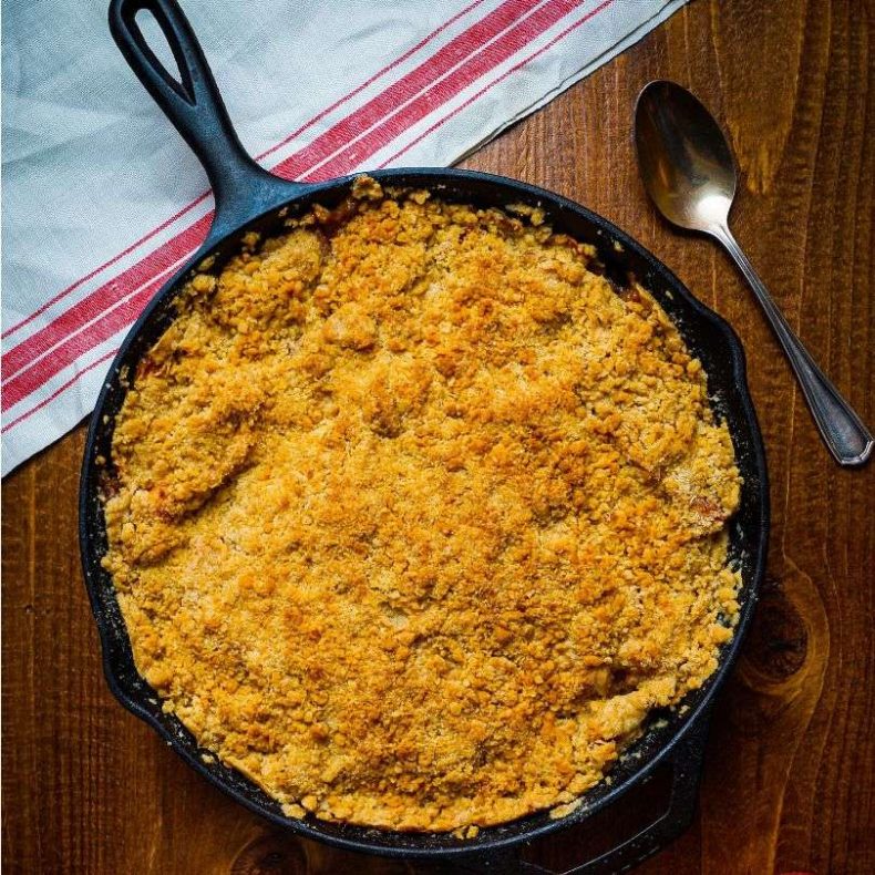 Smoked-Bourbon-Apple-Crumble