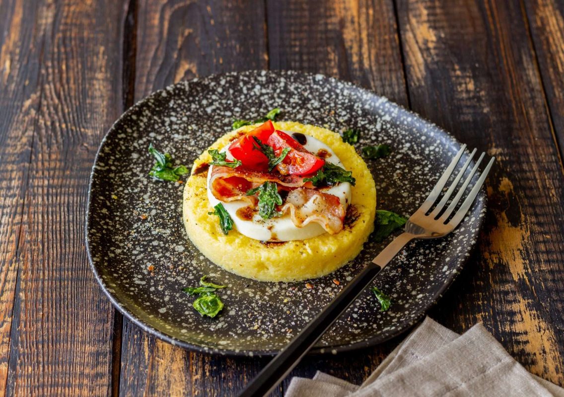 Grilled polenta Bruschetta