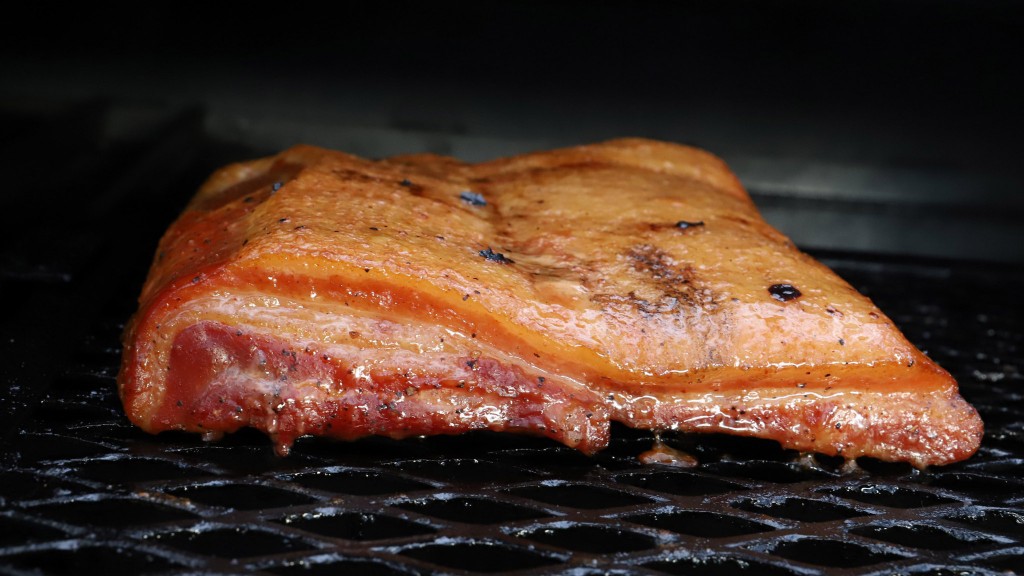 homemade bacon on smoker