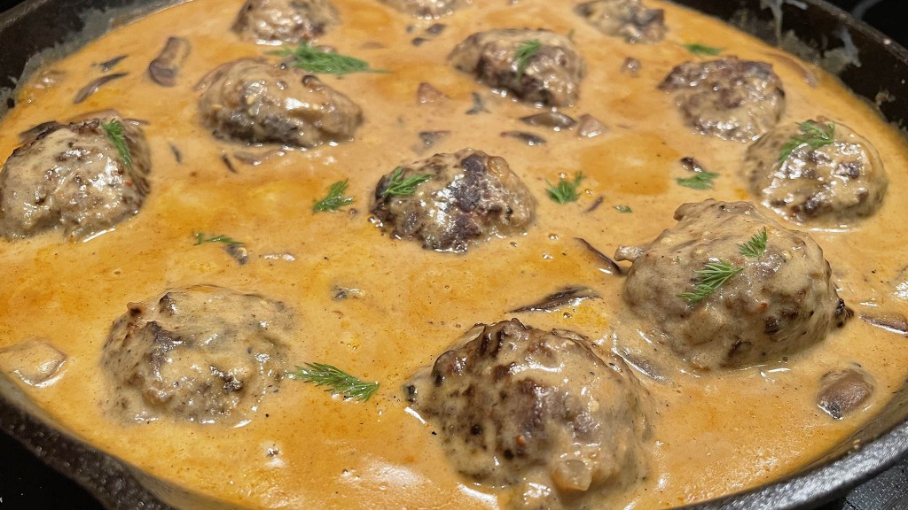 smoked venison meatball stroganoff