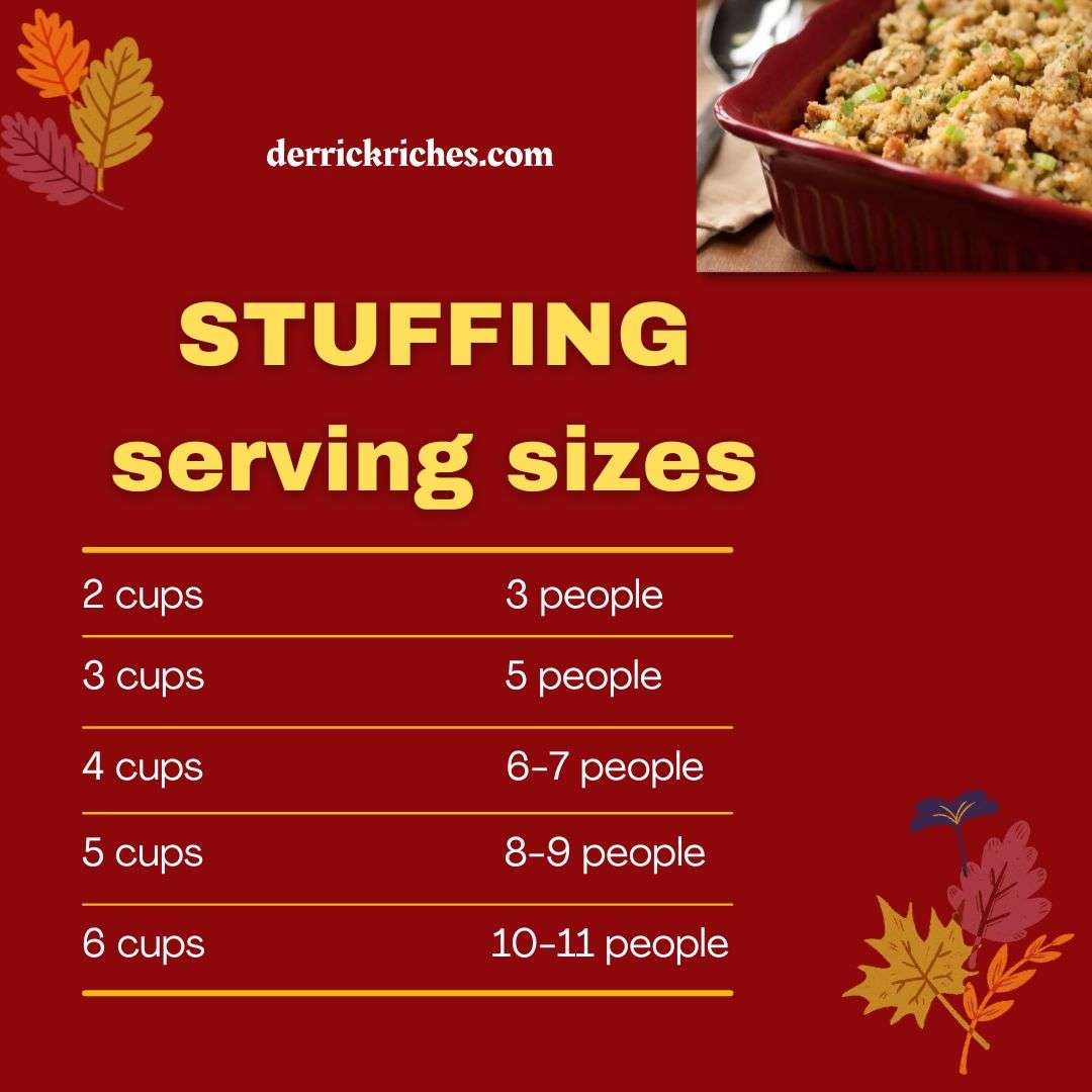 stuffing serving sizes