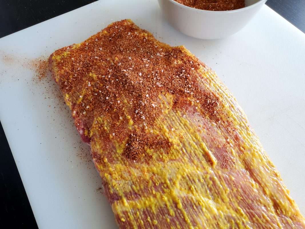 Seasoning Ribs with Rub