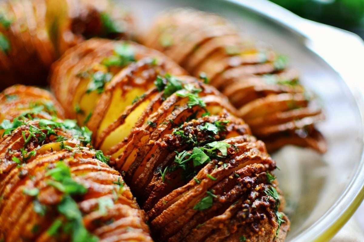 Smoked Hasselback Potatoes