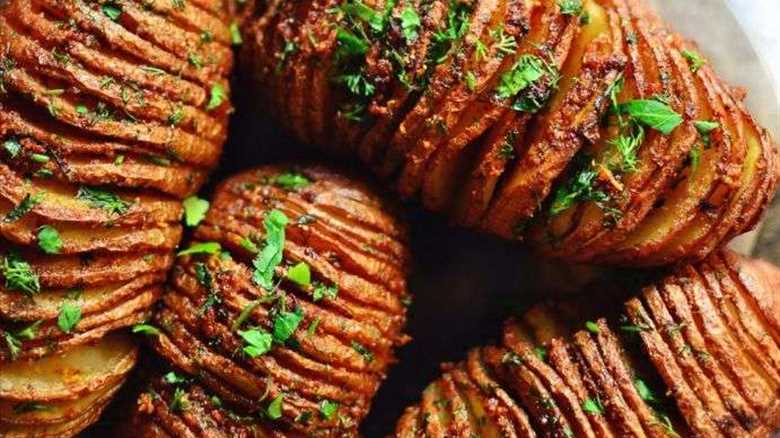 Smoked Hasselback Potatoes