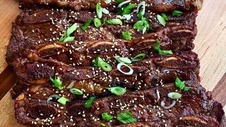 Grilled Beef Galbi (Korean Short Ribs)