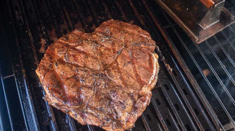 Heart-Shaped Ribeye Steak Dinner on the Grill