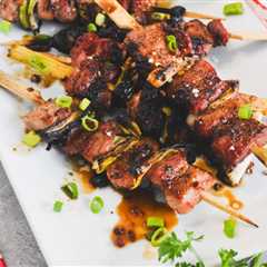 Pork Belly Yakitori (Ton Negima)