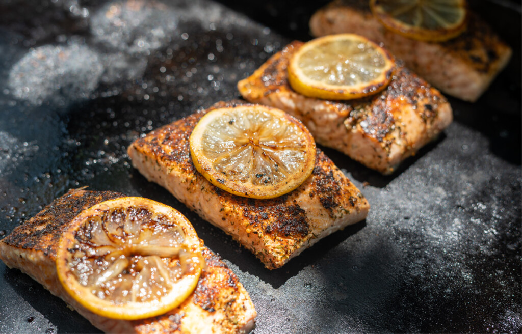 blackstone griddle salmon