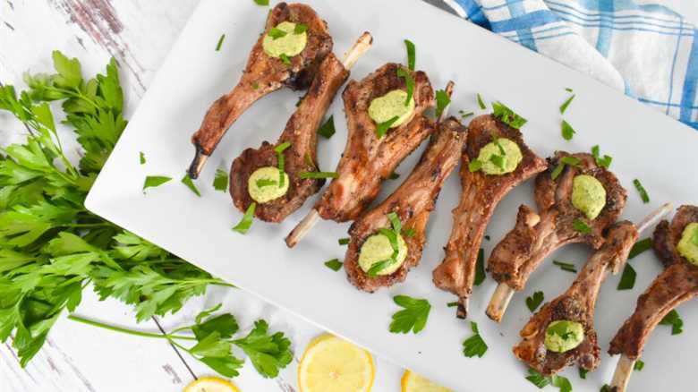 Lamb Rib Chops with Lemon Mint Gremolata