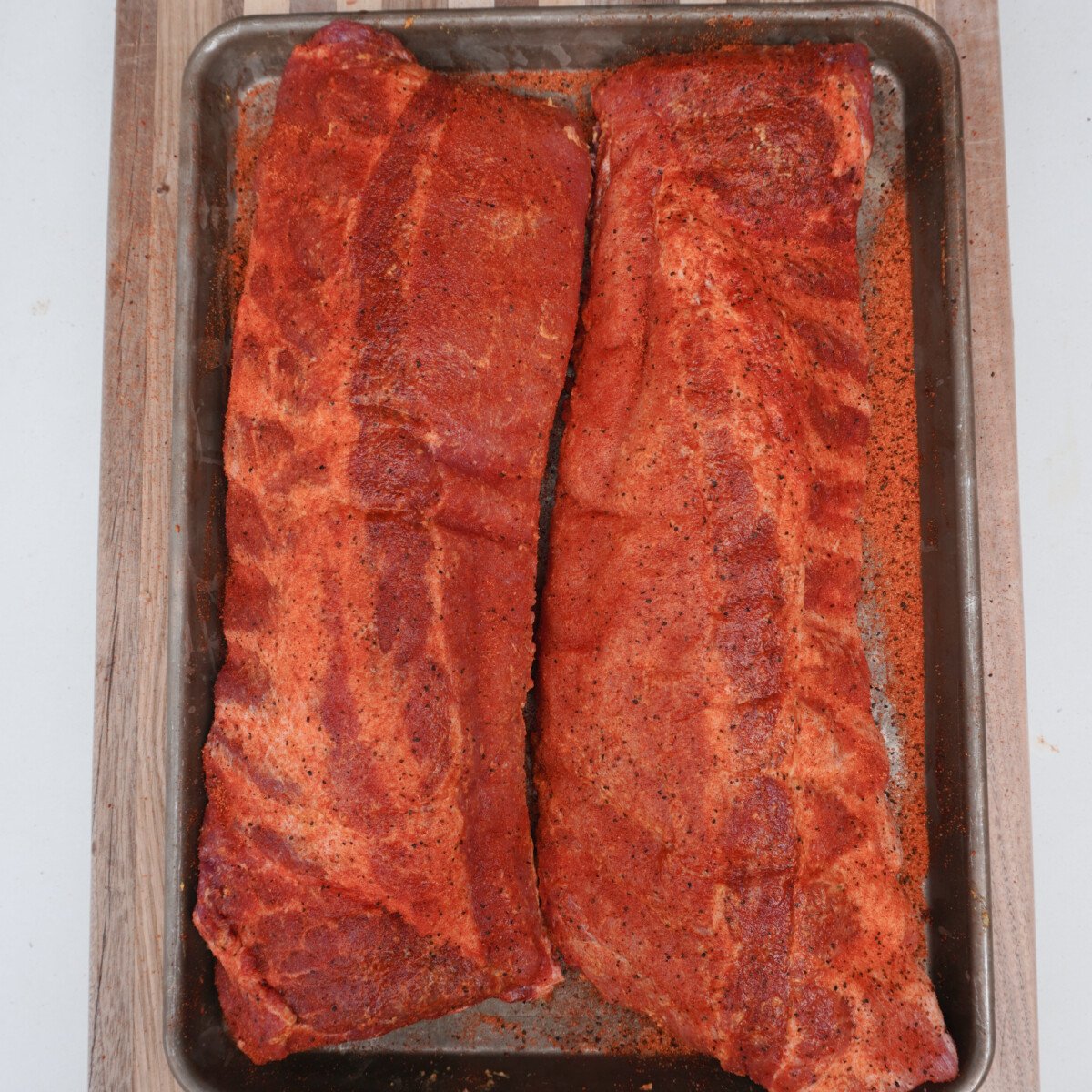 seasoned horseradish mustard bbq ribs.