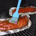 sauced ribs.